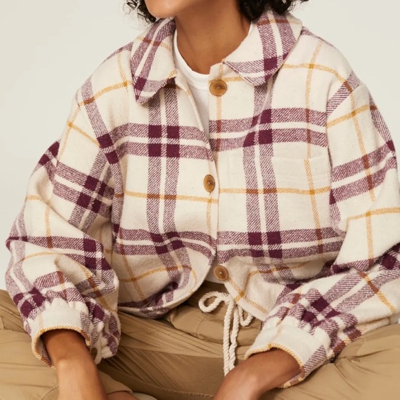 ba&sh Qetsia Plaid Shacket - Picture 4 of 5